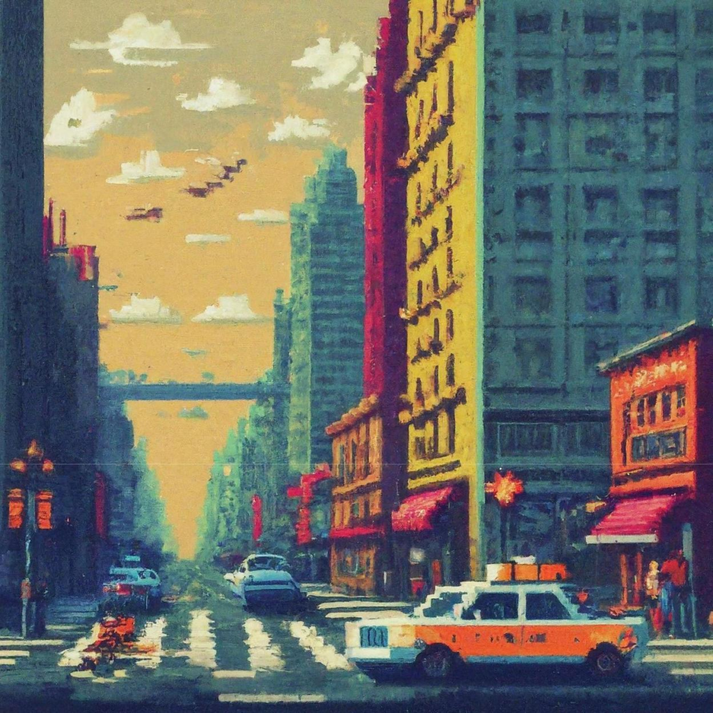 Pixelated Past AI Art